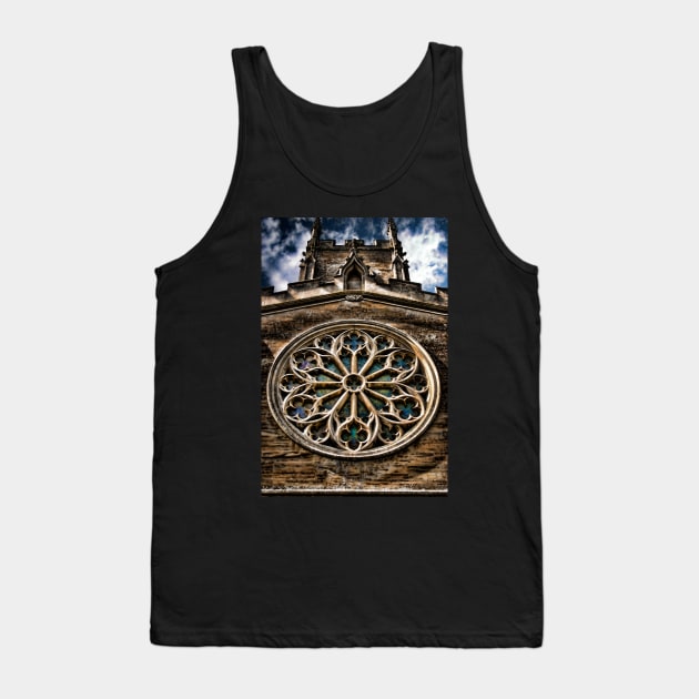 Round Stained Glass Church Window HDR Tank Top by InspiraImage